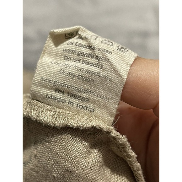 Gudrun Sjoden Boho Women’s Floral Linen Blouse Top Buttons Shirt Size M Over - Picture 10 of 10